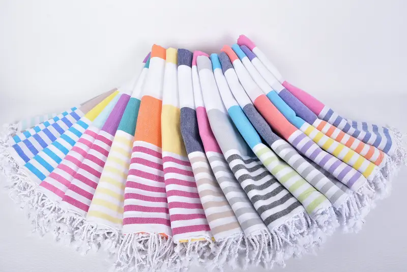 Girl Trip Party Favor, Hammam towel, Turkish Towel Beach, Bachelorette Party Gifts Bridesmaids, Welcome Wedding Gift, 70x40 Cotton Striped Towel - 4