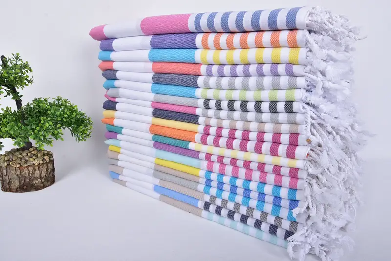 Girl Trip Party Favor, Hammam towel, Turkish Towel Beach, Bachelorette Party Gifts Bridesmaids, Welcome Wedding Gift, 70x40 Cotton Striped Towel - 3