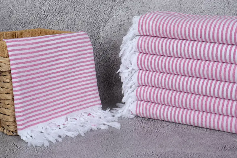 Bridesmaid Gift, Bachelorette Party Gifts For Bride, Beach Towel Bulk, 68x36 Cotton Striped Towel, Home Decor Towel, Hammam Towel USA, Wedding Gift - 3