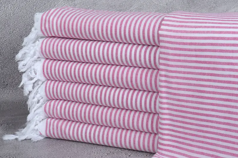 Bridesmaid Gift, Bachelorette Party Gifts For Bride, Beach Towel Bulk, 68x36 Cotton Striped Towel, Home Decor Towel, Hammam Towel USA, Wedding Gift - 1
