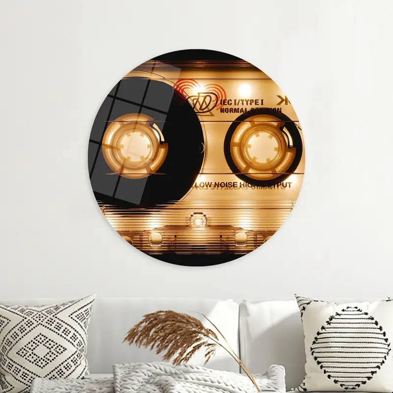 Retro Music Canvas: Printed Canvas with Vintage Cassette Vibes