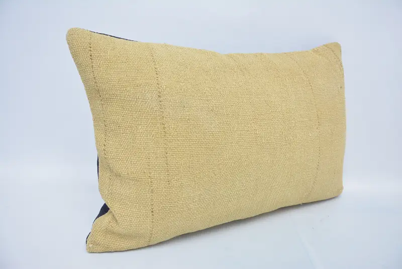 One Of A Kind Cushion, Home Decor Pillow, 16x24 Beige Cushion, Handmade Kilim Cushion, Armchair Cushion Cover, Pillow Cover, Throw Kilim Pillow - 3