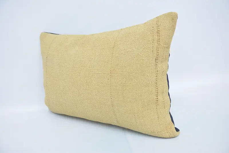 One Of A Kind Cushion, Home Decor Pillow, 16x24 Beige Cushion, Handmade Kilim Cushion, Armchair Cushion Cover, Pillow Cover, Throw Kilim Pillow - 4