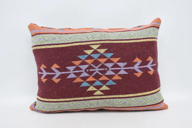 Pillow for Couch, Vintage Pillow, 20x28 Blue Pillow Cover, Pillow Cover, Bolster Throw Cushion Case, Seat Pillow Sham, Throw Kilim Pillow - 6