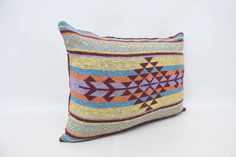 Pillow for Couch, Vintage Pillow, 20x28 Blue Pillow Cover, Pillow Cover, Bolster Throw Cushion Case, Seat Pillow Sham, Throw Kilim Pillow - 3