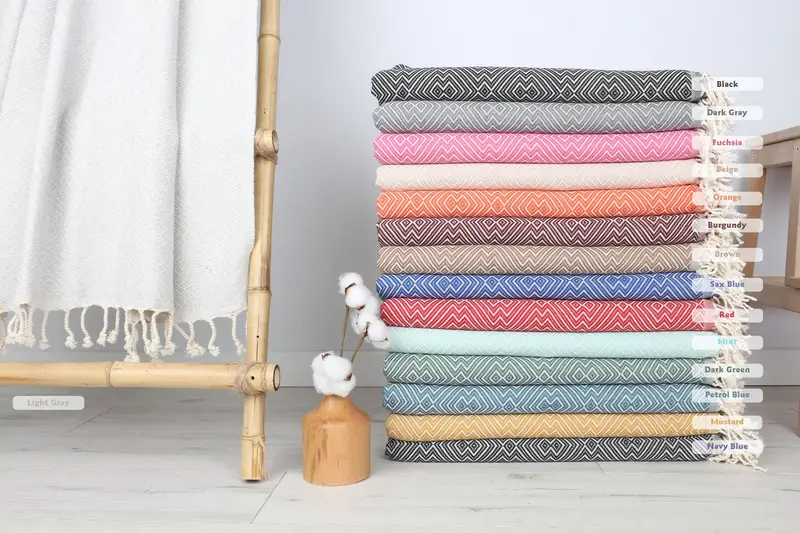 Valentines Day Gift, Large Turkish Towel, Wedding Towel, 76x40 Cotton Diamond Towel, Luxury Turkish Bath Towel, Turkish towel, Quick-Dry Beach Towel