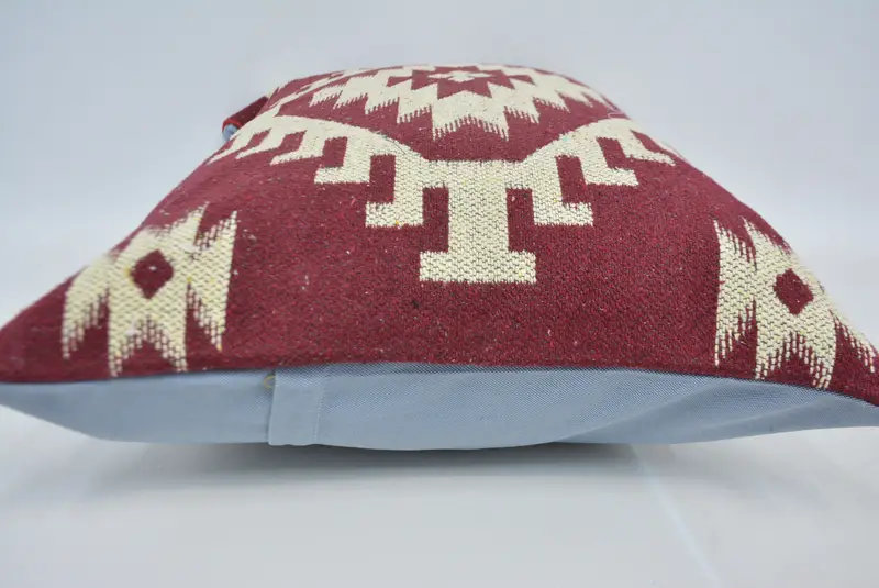 Antique Pillows, Cushion, Vintage Kilim Throw Pillow, 20x28 Red Pillow Sham, Authentic Pillow, Kilim Pillow Cover, Turkish Rugs Pillow Case - 5
