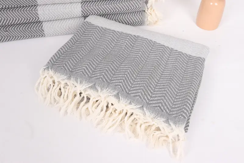 84x80 Cotton Chevron Towel, Bachelorette Party Items, Oversized Beach Towel, Personalized Gifts, Throw Blanket Couch, Quenn Bedspread, Woven Blanket - 5