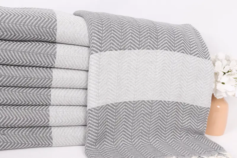 84x80 Cotton Chevron Towel, Bachelorette Party Items, Oversized Beach Towel, Personalized Gifts, Throw Blanket Couch, Quenn Bedspread, Woven Blanket - 2