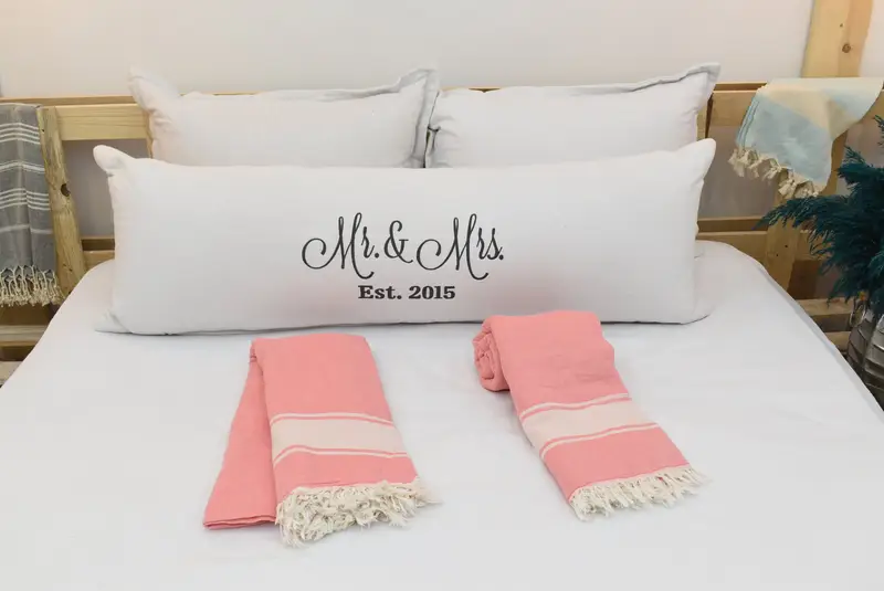 Bachelorette Party Favors, Maid Of Honor Gift, Turkish Blanket, Turkish Blanket Queen, 70x60 Cotton Striped Towel, Decorative Blanket - 3