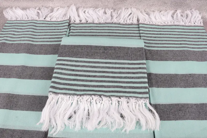 Custom Beach Towels, Yoga Towel, Customized Towels, Peshtemal Towel, Wedding Gift, Best Friend Gift, 68x36 Cotton Striped Towel, Best Wedding Gift - 4