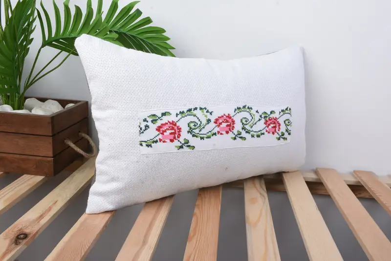 Vintage Pillow, Cushion Cover, Interior Designer Pillow, 12x20 Red Pillow, Handmade Kilim Cushion, Southwestern Cushion Cover, Farmhouse Pillow - 4