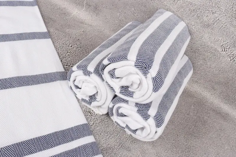 Christmas Gift, Beach Wedding Favor, 70x40 Cotton Herringbone Towel, Custom Beach Towels, Turkish bath towel, Bridesmaid Gifts, Handmade Gift - 8