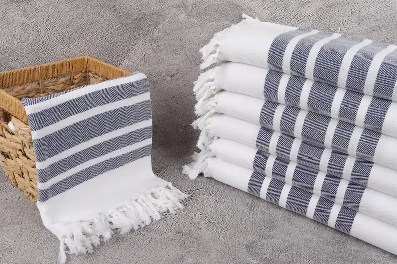 Christmas Gift, Beach Wedding Favor, 70x40 Cotton Herringbone Towel, Custom Beach Towels, Turkish bath towel, Bridesmaid Gifts, Handmade Gift - 3