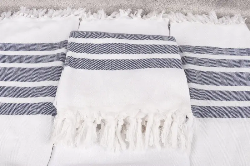 Christmas Gift, Beach Wedding Favor, 70x40 Cotton Herringbone Towel, Custom Beach Towels, Turkish bath towel, Bridesmaid Gifts, Handmade Gift - 4