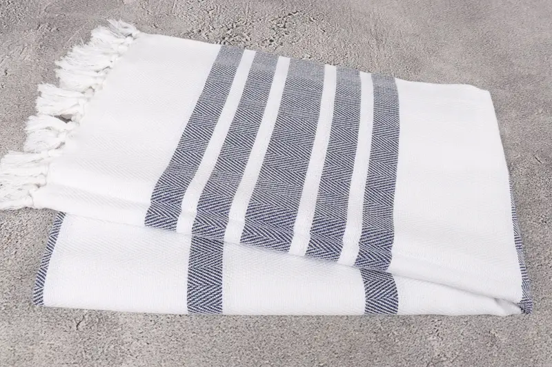 Christmas Gift, Beach Wedding Favor, 70x40 Cotton Herringbone Towel, Custom Beach Towels, Turkish bath towel, Bridesmaid Gifts, Handmade Gift - 6