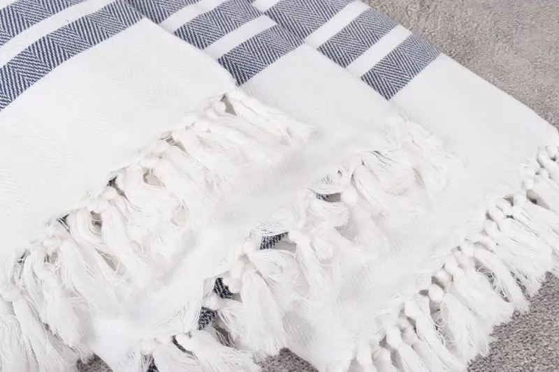 Christmas Gift, Beach Wedding Favor, 70x40 Cotton Herringbone Towel, Custom Beach Towels, Turkish bath towel, Bridesmaid Gifts, Handmade Gift - 5