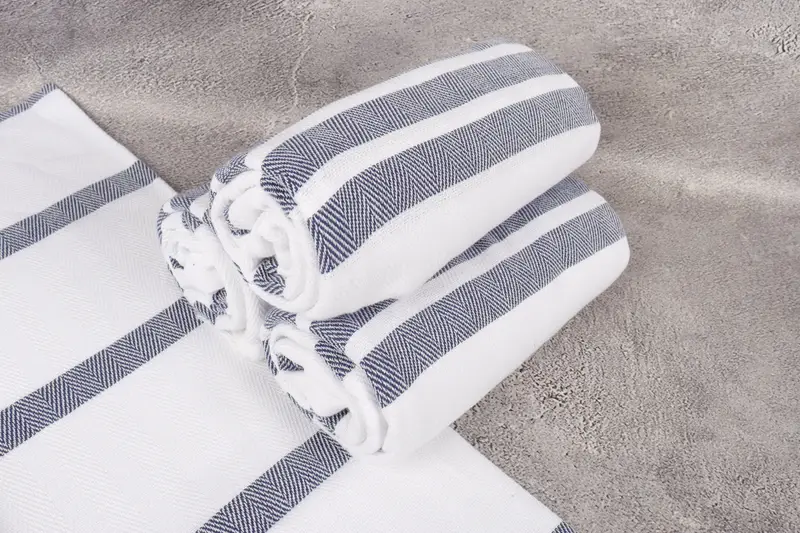 Christmas Gift, Beach Wedding Favor, 70x40 Cotton Herringbone Towel, Custom Beach Towels, Turkish bath towel, Bridesmaid Gifts, Handmade Gift - 7