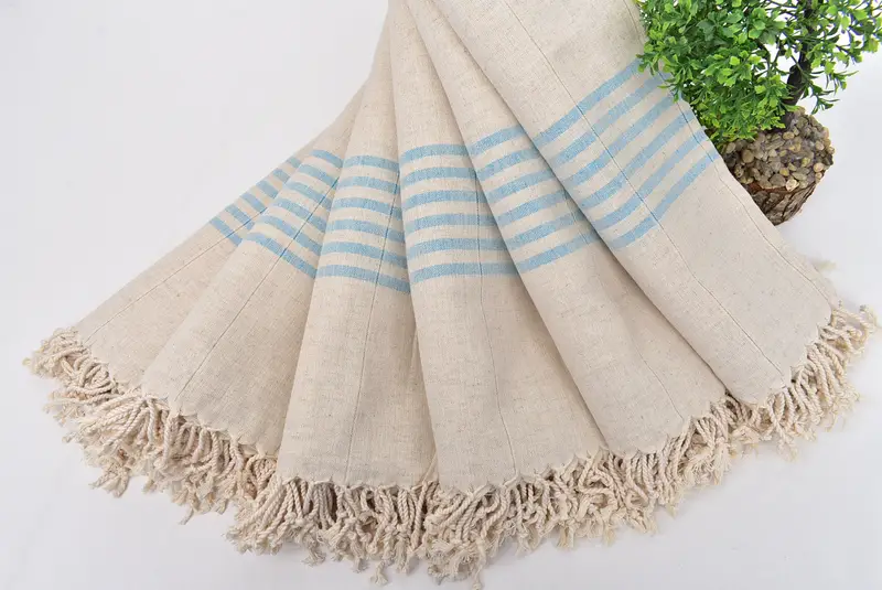 Custom Beach Towels, 68x36 Linen Striped Towel, Beach Towel Gift, Housewarming Gift, Best Friend Gift, Mother Of The Groom Gift, Friends Beach Towel - 4