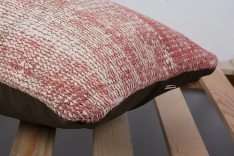 Cushion Case, Turkish Bench Cushion Cover, Turkish Pillow, Gift Pillow, Colorful Pillow Cover, Kilim Pillow Cover, 12x20 Red Pillow Case - 7