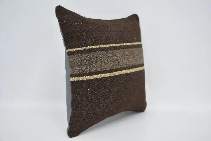 Pillow, Sofa Cushion, Home Decor Pillow, Interior Designer Pillow, 14x14 Brown Pillow, Authentic Cushion Cover, Gift Pillow - 3