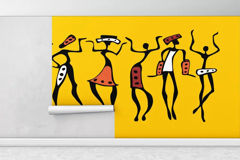 African Wall Poster, , Modern Wall Paper, Abstract Wall Print, Bright Wall Paper, Custom Wall Paper, African Woman Wallpaper, - 7