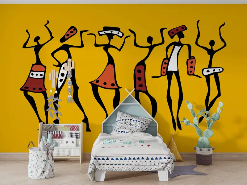 African Wall Poster, , Modern Wall Paper, Abstract Wall Print, Bright Wall Paper, Custom Wall Paper, African Woman Wallpaper, - 8