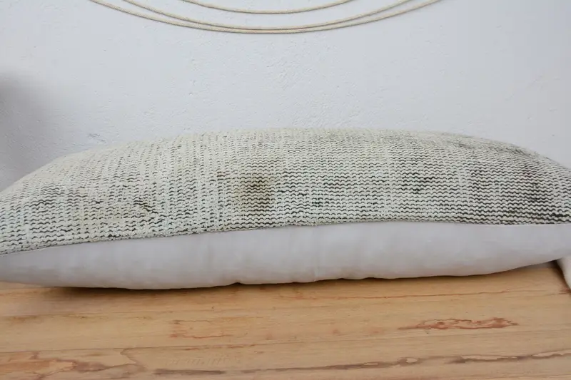 16x36 White Cushion Cover, Turkish Kilim Pillow, Ikat Pillow Case, Ethnical Kilim Rug Pillow, Handmade Kilim Cushion, Pillow - 5