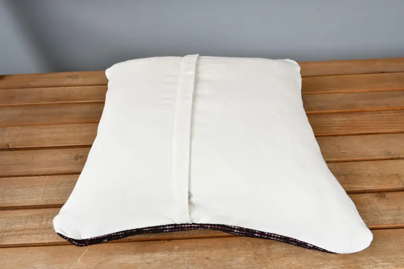 Neutral Pillow, Turkish Pillow, Pillow Sham, Kilim Pillow, Vintage Kilim Pillow, Vintage Throw Cushion Cover, 14x14 Black Cushion Case - 5