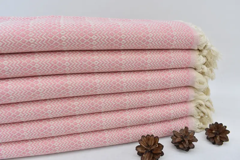 Custom Wedding Gift From Bridesmaid, Beach Size Towel, Turkish towel, Birthday Gift, 70x38 Cotton Diamond Towel, Organic towel, Sand-free towel - 1