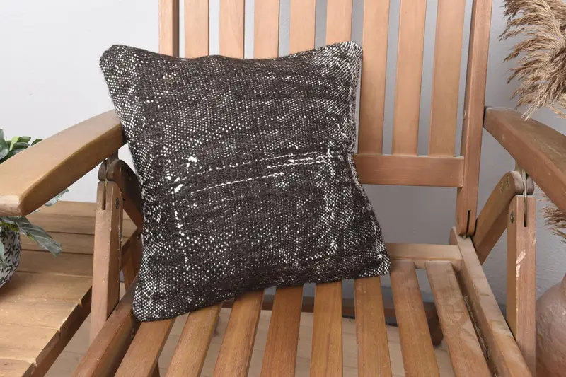 Boho Throw Pillow Sham, 14x14 White Pillow Sham, Home Decor Pillow, Turkish Pillow, Cushion Cover, Designer Throw Pillow Sham, Vintage Pillow - 1