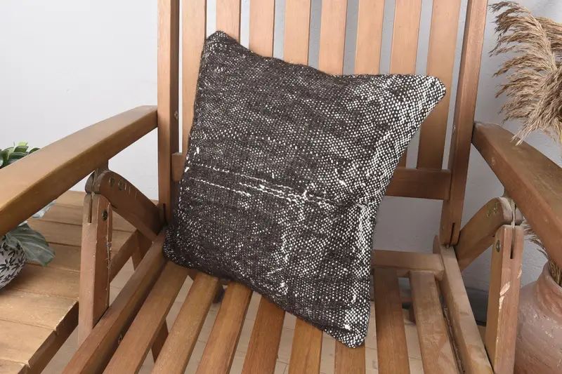 Boho Throw Pillow Sham, 14x14 White Pillow Sham, Home Decor Pillow, Turkish Pillow, Cushion Cover, Designer Throw Pillow Sham, Vintage Pillow - 3