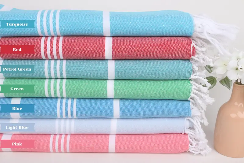 Large Beach Towel Personalized, 70x40 Cotton Striped Towel, Best Friend Gift, Sand-free towel, Gift Towel, Absorbent towel, Beach Theme Wedding Gift - 2