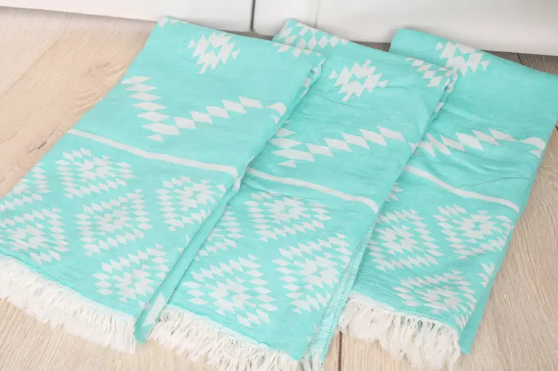 Bridesmaid Favors, Unique Wedding Gift, Custom Gift, Gift For Her, Bachelorette Party Gifts, 70x36 Cotton Kilim Towel, Turkish Beach Towel Monogram - 7