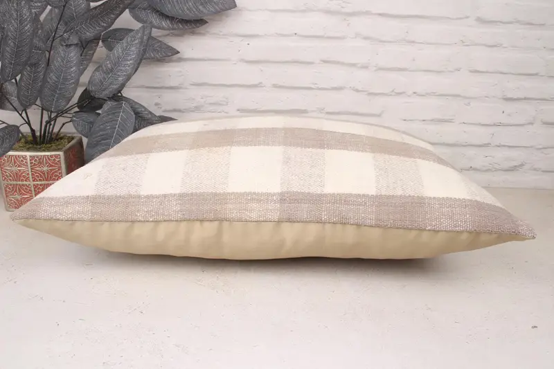 Bench Pillow Case, Turkish Kilim Pillow, Cushion Case, Kilim Pillow, Lounge Throw Cushion, 16x24 White Cushion Case, Turkish Pillow - 5
