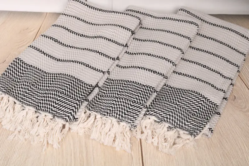 Traditional Turkish peshtemal for hammam, Wedding Gifts Towel, Monogram Turkish Towel, Wedding Shower Gift, 80x40 Cotton Diamond Towel, Soft towel - 6