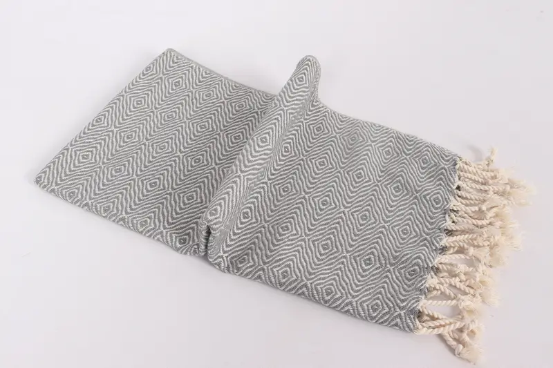 36x18 Cotton Zigzag Diamond Towel, Personalized Dish Towel, Turkish Tea Towel, Wedding Anniversary Gift, Spa Towel, Turkish Towel, Small Bath Towels - 6