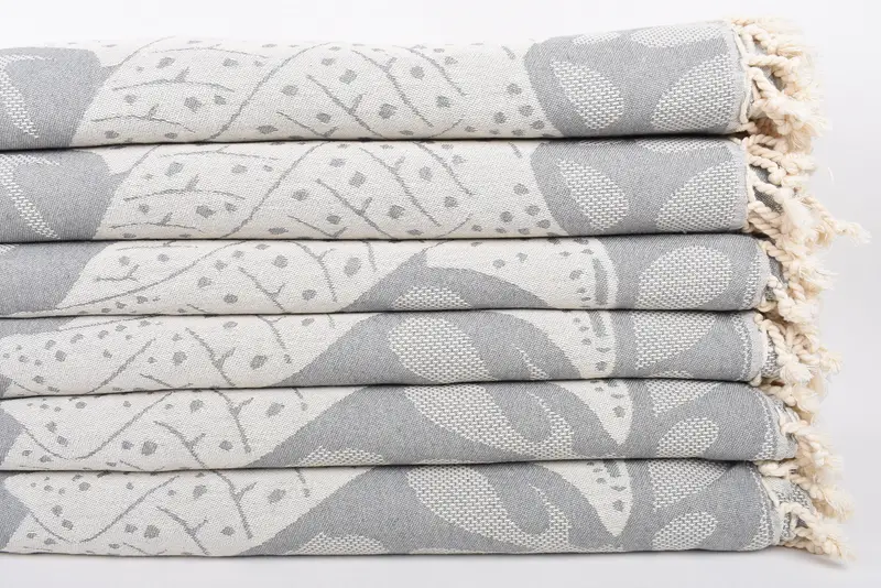 Turkish Blanket, Christmas Tablecloth, 100x92 Cotton Whale Design Towel, Wedding Gift, Spooky Bachelorette Party, Bridesmaid Gifts, Monogram Blanket - 3