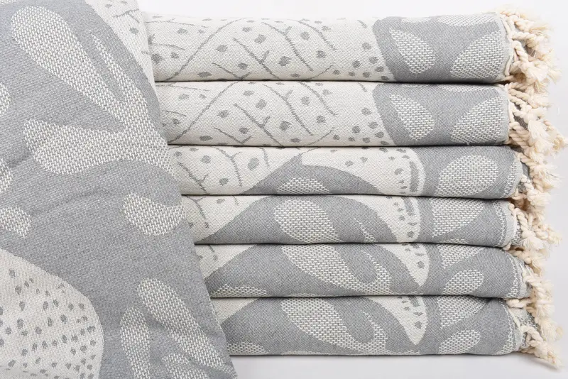 Turkish Blanket, Christmas Tablecloth, 100x92 Cotton Whale Design Towel, Wedding Gift, Spooky Bachelorette Party, Bridesmaid Gifts, Monogram Blanket - 1