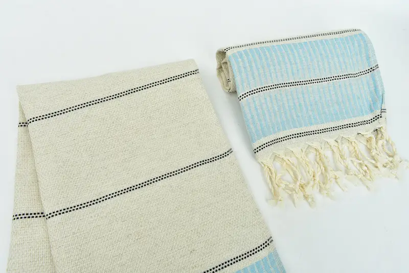 Personalized Home Gift Wedding, Monogram Hand Towel, Grandma Gift, Bathroom Towels, Monogram Towels, 40x20 Linen Striped Towel, Custom Hand Towel - 7