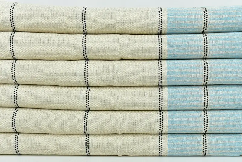 Personalized Home Gift Wedding, Monogram Hand Towel, Grandma Gift, Bathroom Towels, Monogram Towels, 40x20 Linen Striped Towel, Custom Hand Towel - 2