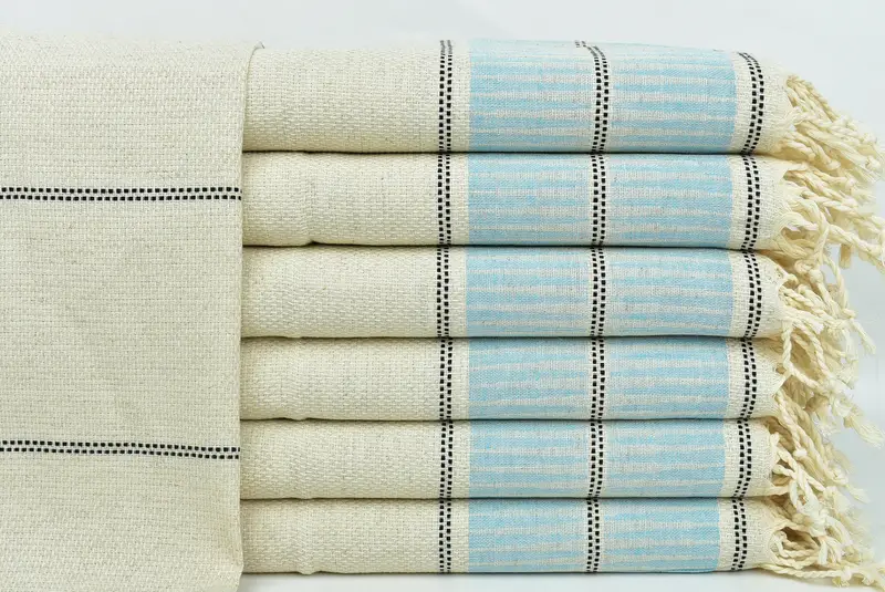 Personalized Home Gift Wedding, Monogram Hand Towel, Grandma Gift, Bathroom Towels, Monogram Towels, 40x20 Linen Striped Towel, Custom Hand Towel - 1