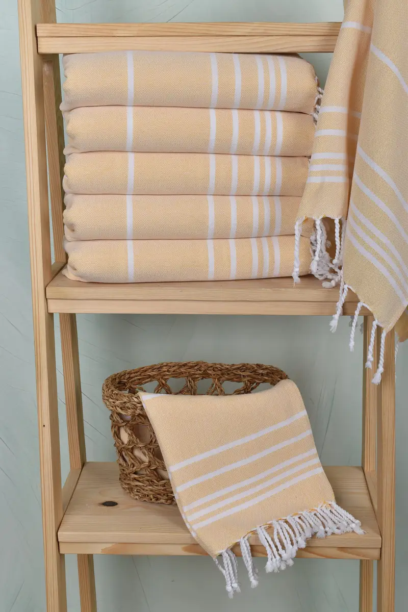 Custom Hand Towel, Turkish Hand Towel, 38x18 Cotton Striped Towel, Bridesmaid Gifts, Christmas Hand Towel, Gym Towel, First Wedding Anniversary Gift - 3