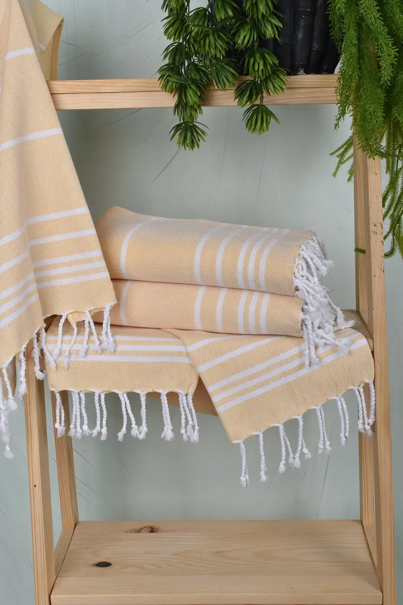 Custom Hand Towel, Turkish Hand Towel, 38x18 Cotton Striped Towel, Bridesmaid Gifts, Christmas Hand Towel, Gym Towel, First Wedding Anniversary Gift - 6