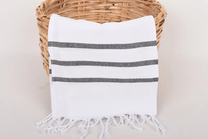 Kitchen Towel, Bachelorette Party Gifts For Bride, Monogram Dish Towel, Personalized Kitchen Towel, Turkish Tea Towel, 40x24 Cotton Striped Towel - 5