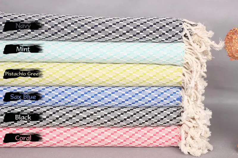 68x40 Cotton Geometric Towel, Lightweight towel, Turkish beach towel, Bridesmaid Gift Towel, Custom monogram Turkish beach towel USA, Gift Towel - 2