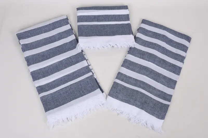 Wedding Gift, Embroidery Towel, 68x40 Cotton Striped Towel, Gym Towel, Sand-free towel, Wedding Shower Gift, Peshtemal Towel, Turkish Towel USA - 6