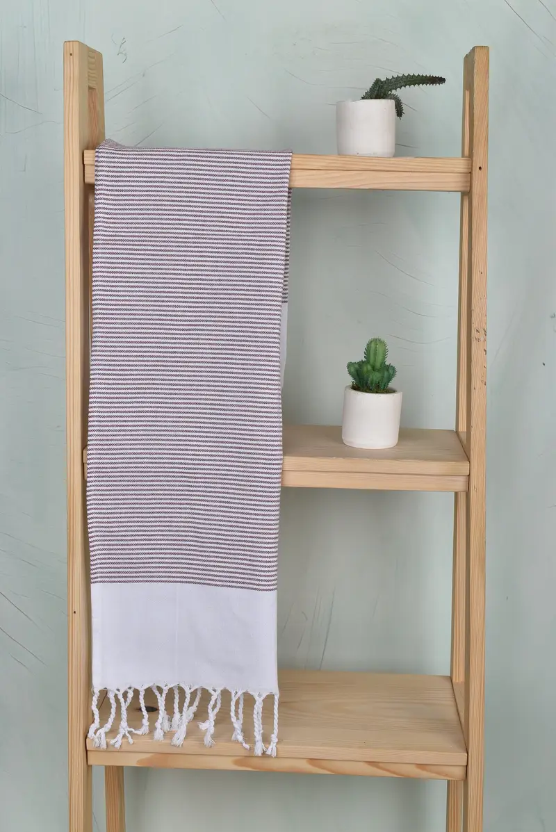 40x18 Cotton Striped Towel, Personalized Kitchen Towel, Spa Towel, Wedding Favors, Wedding Gift, Bridesmaid Gift, Personalized Gift For Him - 8