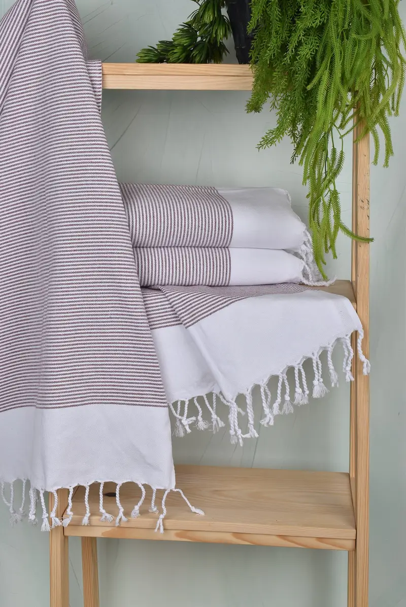 40x18 Cotton Striped Towel, Personalized Kitchen Towel, Spa Towel, Wedding Favors, Wedding Gift, Bridesmaid Gift, Personalized Gift For Him - 6