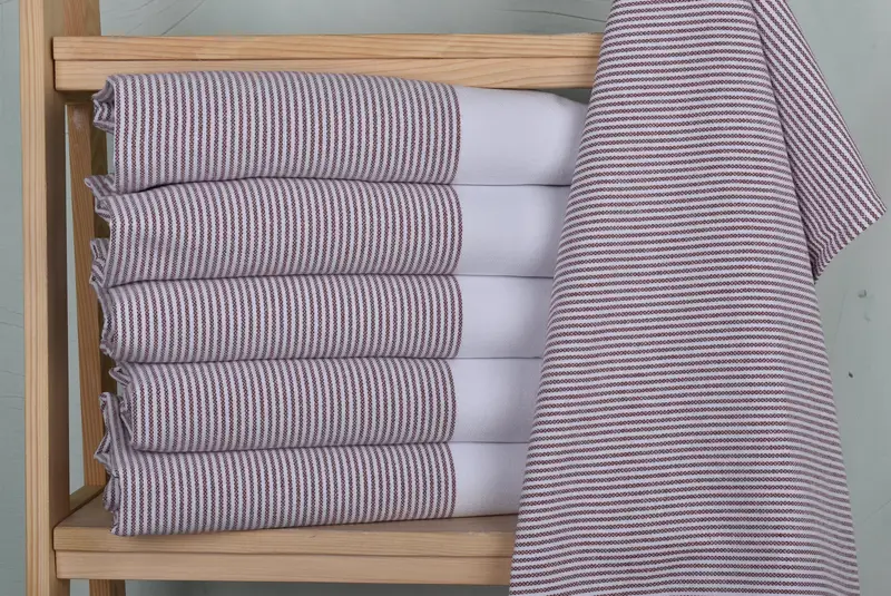 40x18 Cotton Striped Towel, Personalized Kitchen Towel, Spa Towel, Wedding Favors, Wedding Gift, Bridesmaid Gift, Personalized Gift For Him - 2